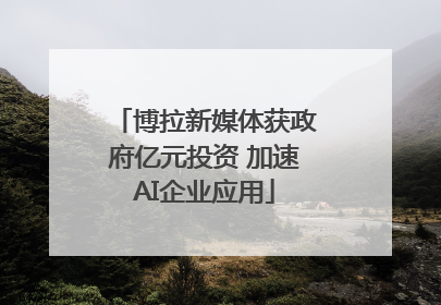 博拉新媒体获政府亿元投资 加速AI企业应用