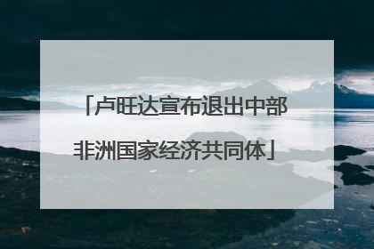 卢旺达宣布退出中部非洲国家经济共同体