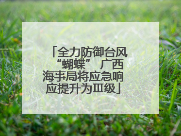 全力防御台风“蝴蝶” 广西海事局将应急响应提升为Ⅲ级