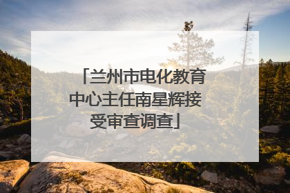 兰州市电化教育中心主任南星辉接受审查调查