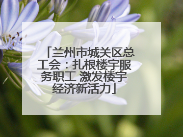 兰州市城关区总工会：扎根楼宇服务职工 激发楼宇经济新活力