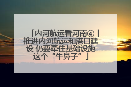 内河航运看河南④丨推进内河航运和港口建设 仍要牵住基础设施这个“牛鼻子”
