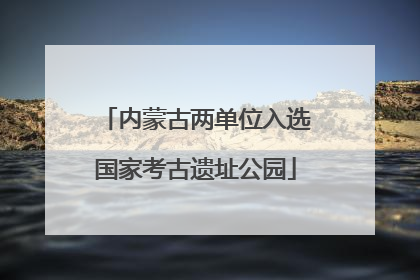 内蒙古两单位入选国家考古遗址公园