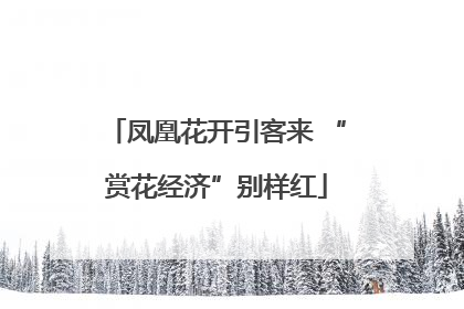凤凰花开引客来 “赏花经济”别样红