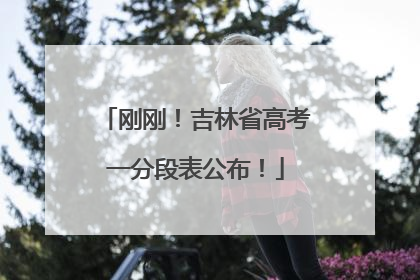 刚刚！吉林省高考一分段表公布！