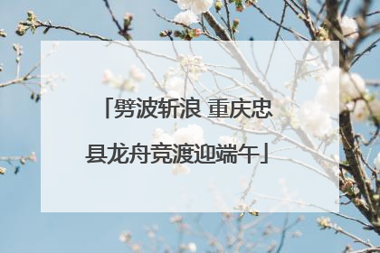 劈波斩浪 重庆忠县龙舟竞渡迎端午