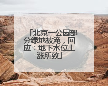 北京一公园部分绿地被淹，回应：地下水位上涨所致