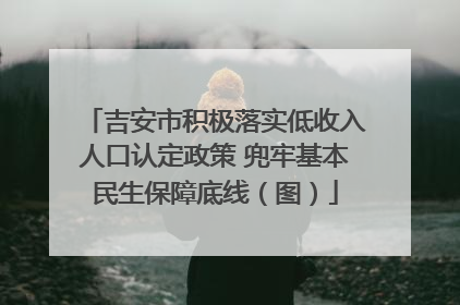 吉安市积极落实低收入人口认定政策 兜牢基本民生保障底线（图）