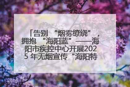 告别 “烟雾缭绕”，拥抱 “海阳蓝”——海阳市疾控中心开展2025 年无烟宣传“海阳特色”实践记录