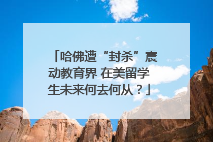 哈佛遭“封杀”震动教育界 在美留学生未来何去何从？