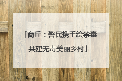 商丘：警民携手绘禁毒 共建无毒美丽乡村