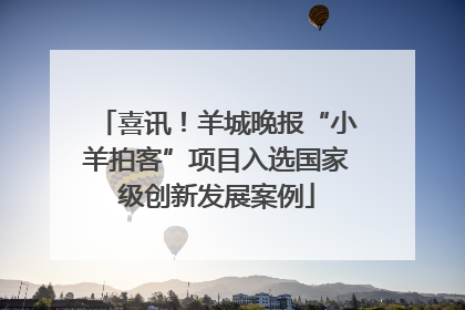 喜讯！羊城晚报“小羊拍客”项目入选国家级创新发展案例