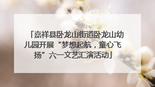 嘉祥县卧龙山街道卧龙山幼儿园开展“梦想起航，童心飞扬”六一文艺汇演活动