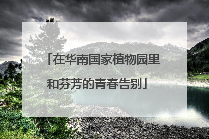 在华南国家植物园里和芬芳的青春告别
