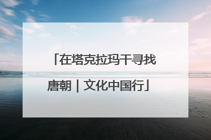 在塔克拉玛干寻找唐朝｜文化中国行