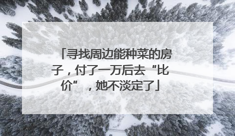 寻找周边能种菜的房子，付了一万后去“比价”，她不淡定了