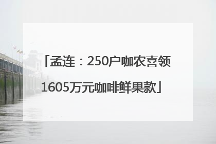 孟连：250户咖农喜领1605万元咖啡鲜果款