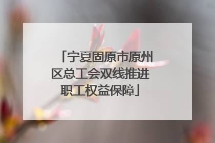 宁夏固原市原州区总工会双线推进职工权益保障