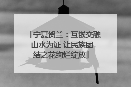 宁夏贺兰：互嵌交融 山水为证 让民族团结之花绚烂绽放