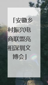 安徽乡村振兴电商联盟亮相深圳文博会