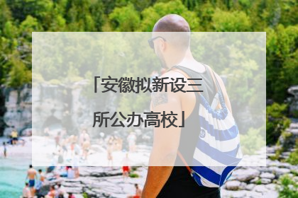安徽拟新设三所公办高校