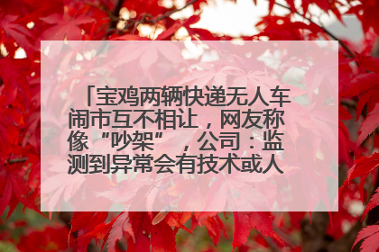 宝鸡两辆快递无人车闹市互不相让，网友称像“吵架”，公司：监测到异常会有技术或人为干预处置