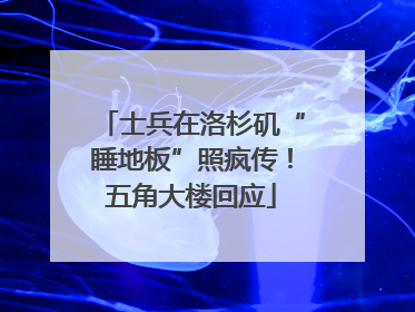 士兵在洛杉矶“睡地板”照疯传！五角大楼回应