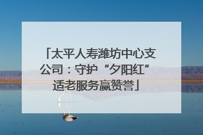 太平人寿潍坊中心支公司：守护“夕阳红” 适老服务赢赞誉