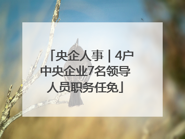 央企人事｜4户中央企业7名领导人员职务任免