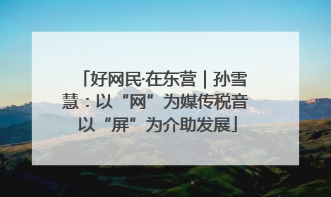 好网民·在东营｜孙雪慧：以“网”为媒传税音 以“屏”为介助发展
