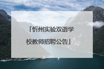 忻州实验双语学校教师招聘公告