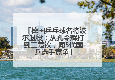 德国乒乓球名将波尔退役：从孔令辉打到王楚钦，同5代国乒选手竞争