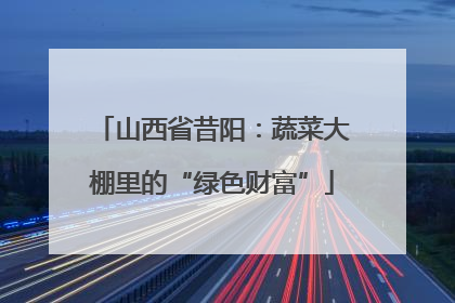 山西省昔阳：蔬菜大棚里的“绿色财富”