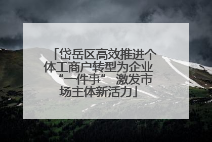 岱岳区高效推进个体工商户转型为企业“一件事” 激发市场主体新活力