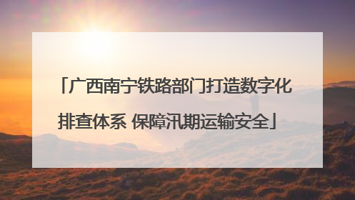 广西南宁铁路部门打造数字化排查体系 保障汛期运输安全