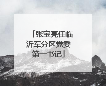 张宝亮任临沂军分区党委第一书记