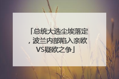总统大选尘埃落定，波兰内部陷入亲欧VS疑欧之争