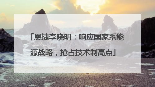 恩捷李晓明：响应国家系能源战略，抢占技术制高点