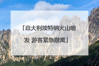 意大利埃特纳火山喷发 游客紧急撤离