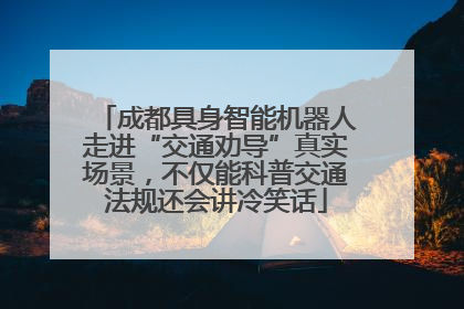 成都具身智能机器人走进“交通劝导”真实场景，不仅能科普交通法规还会讲冷笑话