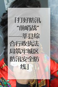 打好防汛“前哨战”——莘县综合行政执法局筑牢城区防汛安全防线