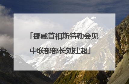 挪威首相斯特勒会见中联部部长刘建超