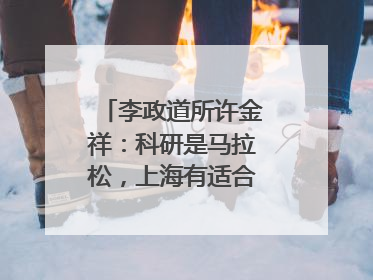 李政道所许金祥：科研是马拉松，上海有适合的跑道｜扎根上海，从0到1