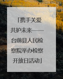 携手关爱 共护未来——台前县人民检察院举办检察开放日活动
