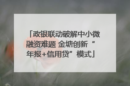 政银联动破解中小微融资难题 金塘创新“年报+信用贷”模式