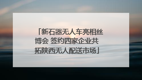新石器无人车亮相丝博会 签约四家企业共拓陕西无人配送市场