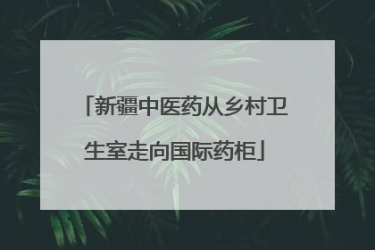 新疆中医药从乡村卫生室走向国际药柜