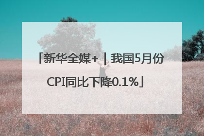 新华全媒+｜我国5月份CPI同比下降0.1%