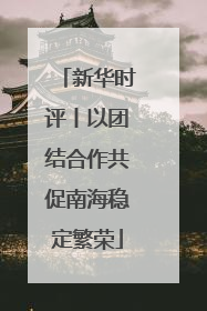 新华时评丨以团结合作共促南海稳定繁荣