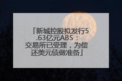 新城控股拟发行5.63亿元ABS：交易所已受理，为偿还美元债做准备